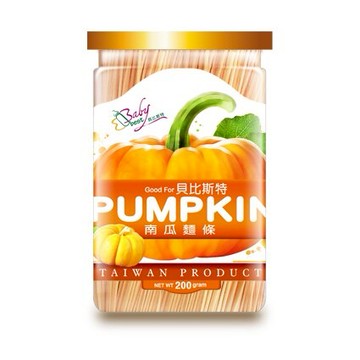 貝比斯特 蔬果寶寶麵條-南瓜口味 200g/瓶【悅兒園婦幼生活館】