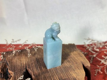 手工刻印客製單章 • 姓名方章 • 耀武揚威 • 天青石印章