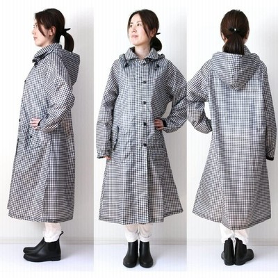 Fresco レディース専用 透湿防水 スクーター 自転車用 レインコート ブラックチェック Bsm Rc02 Lc 通販 Lineポイント最大get Lineショッピング