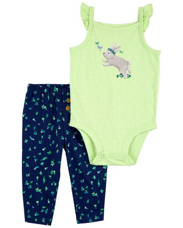 Baby 2-Piece Bunny Print Pant Set
