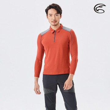 ADISI 男半門襟翻領涼感智能纖維速乾長袖上衣AL2111137 (M-2XL) / 吸濕排汗 快乾 單向導濕 涼感 排汗衣