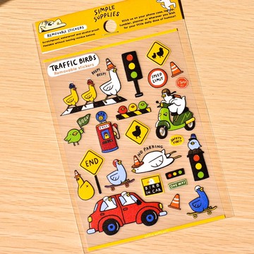 Traffic Birbs 防水透明貼紙