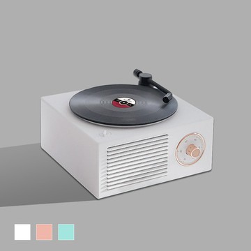 HeadphoneDog｜BlueTooth無線藍芽唱盤轉動喇叭/音響－白