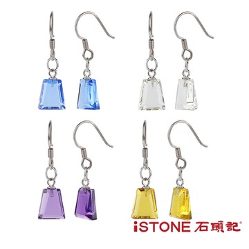 石頭記 純銀耳環-水晶戀曲-多材質選