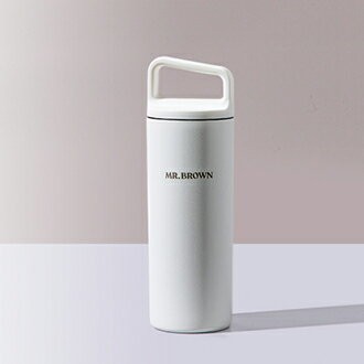 MR. BROWN 提把不鏽鋼瓶 (激光白) - 16oz / 473ml