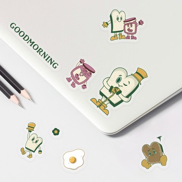 MR.TOAST丨造型透明貼紙 / 手帳貼紙 – 早餐好朋友