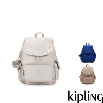 Kipling『猴子包』拉鍊掀蓋後背包-CITY PACK S(多款任選)FW26L1