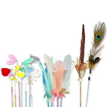 【逗貓棒】萌萌逗貓棒 多款式 羽毛 孔雀毛 模擬鳥類翅膀 貓咪的最愛