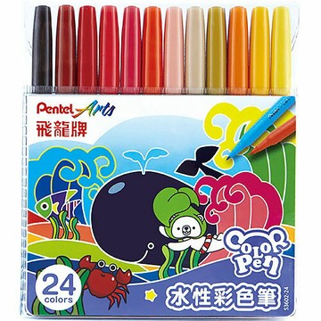 Pentel 飛龍 S3602-24 彩色筆 (24色裝)【APP滿額下單4%點數(單一帳號最高1000點)】7/31止