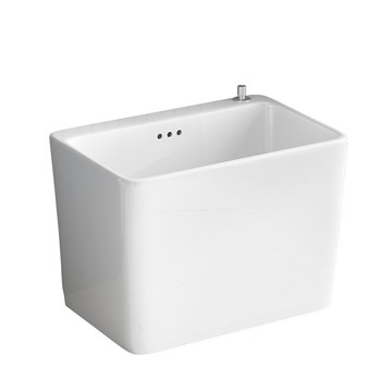 陶瓷白瓷方形拖把池家用陽臺衛生間庭院一體落地式通用拖布墩布池 b8031