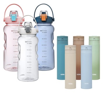 【THERMOS膳魔師】保溫瓶450ml+【THERMOcafe' 凱菲】冷水瓶2200ml優惠組