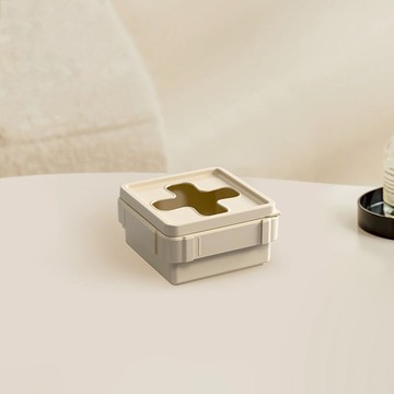 方形十字抽取口小物收納盒(小款)-3入 單一規格