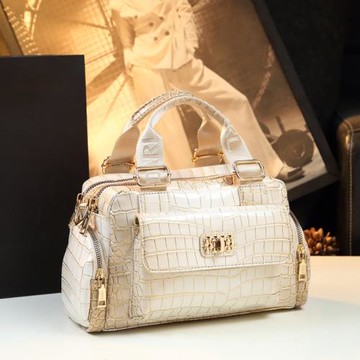 輕奢貴婦波士頓女包2024新款真皮手提枕頭包時尚單肩包簡約斜挎包