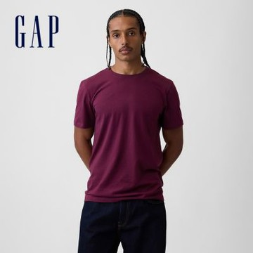 【GAP】經典T恤-深酒紅(440775)