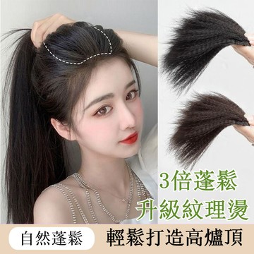 墊髪片 補髪片 玉米鬚墊髮片 假髮片 假髮 3倍增髮量 頭頂增髮片 高顱頂神器 微曲頭頂補髮 墊髮片 頭頂髮片 接髮片