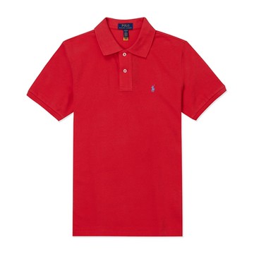 Polo Ralph Lauren RL 熱銷刺繡小馬短袖Polo衫(青年款)-橘紅色