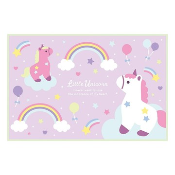 Skater 卡通桌墊餐墊 S  彩虹獨角獸  1個  90 x 60cm