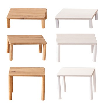 【拜爾家居】實木腳收納置物架-橡木黃矮款  台灣製造 木質收納架 小桌子 小架子