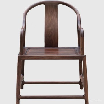 可開立發票 優選品質 新中式黑衚桃圈椅茶椅現代輕奢全實木太師椅主人椅禪意茶室家具