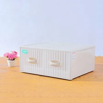 【百貨通】雙抽式抽屜整理箱-32L(二入組)