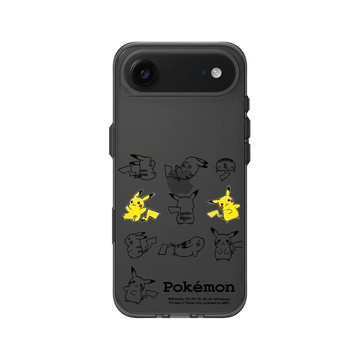 iPhone Air Clear (相機按鈕) 酷墨灰 - 寶可夢 Pokemon - 皮卡丘動作大集合