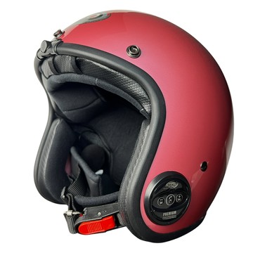 VEKO 第八代 RVX-C1 安全帽 單藍芽功能 哈雷復古帽  雅光穎柔粉  頭圍52~59cm  1個