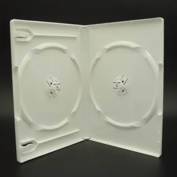 雙片裝 14mm 白色 PP 霧面 CD盒 DVD盒 光碟盒 CD殼 有膜 25個