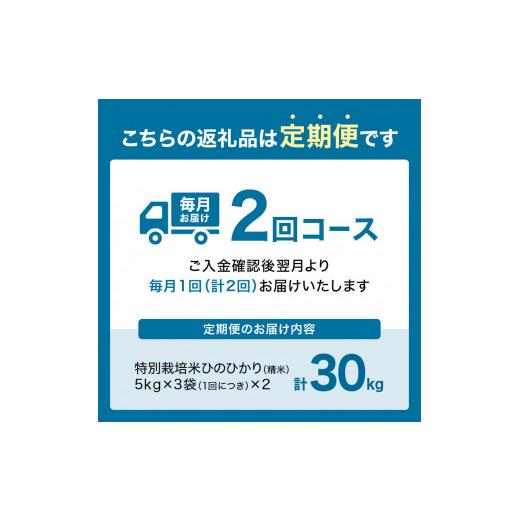 ふるさと納税 京都府 木津川市 お米30kg（15kg×2回）特別栽培米