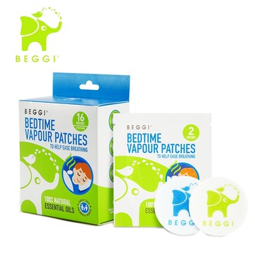 紐西蘭 BEGGI 精油通鼻貼_兒童款 16片 (台灣代理公司貨 鼻塞 鼻子過敏 居家必備)