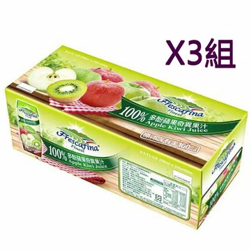 [COSCO代購6] W111425 嘉紛娜 100% 多酚蘋果奇異果汁 250毫升 X 24入 三組