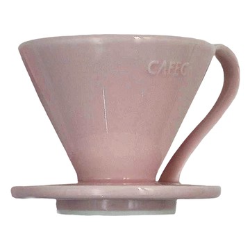 CAFEC 有田燒 陶瓷錐形花瓣濾杯 粉紅 1-2杯份  1個