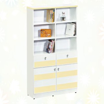 文創集-南亞塑鋼      皮尼  南亞塑鋼2.7尺雙開門二抽開放高書櫃-81x34.3x150.9cm免組