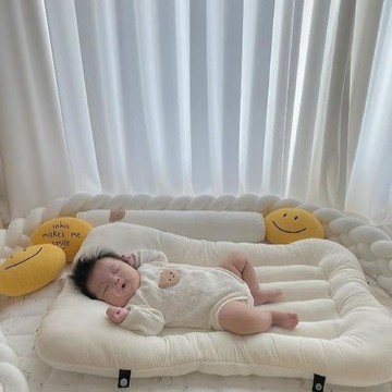 INSNS風床中床嬰兒可折疊手提便攜式防壓BB床寶寶仿生床睡墊攝影