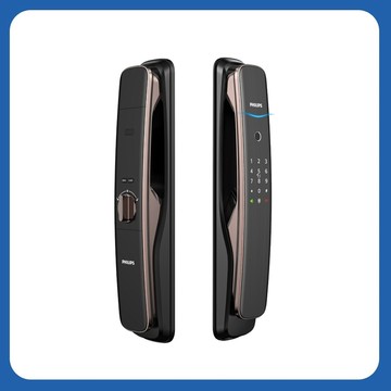 PHILIPS 【 智能鎖】702E 五合一推拉式聯網電子鎖(指紋│卡片│密碼│鑰匙│WiFi/含安裝)