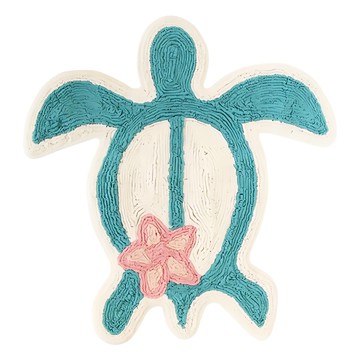 Tomo 療癒海洋生物地墊 柔軟舒適 浴室/臥室/兒童房適用  水藍色海龜款  1個  65 x 62cm