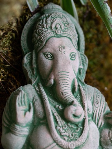 異麗泰國工藝品東南亞沙雕石雕裝飾品客廳魚缸象鼻財神佛像擺件