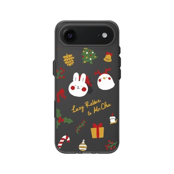 iPhone Air Clear (相機按鈕) 酷墨灰 - 懶散兔與啾先生 Lazy Rabbit and Mr.Chu - About Christmas