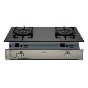 Rinnai 全省安裝RBTS-Q230G 嵌入式感溫玻璃雙口爐