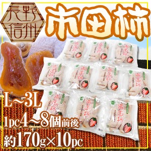 長野・南信州産 ”市田柿” 約170g×10pc（1パックに4～8個前後）L～3L 送料無料