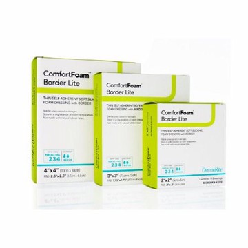 Thin Silicone Foam Dressing 2 X 2 Inch 10 Count by DermaRite