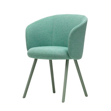Mikado 天皇 扶手椅（碧藍綠布料、薄荷綠椅腳）
