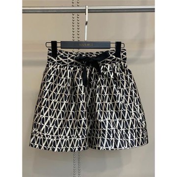 2026夏季新款女士獨特印花短褲高腰顯瘦百搭休閑褲寬松A字闊腿褲