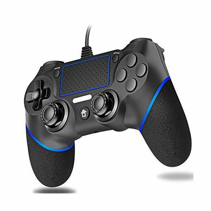 Ps4コントローラー 有線 Pc Usb 有線ゲームパッド 人体工学 2重振動 Ps3 Pc Ps4対応 青 通販 Lineポイント最大0 5 Get Lineショッピング