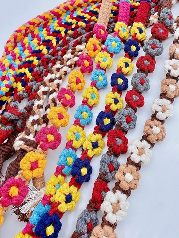 DIY材料包|Macrame編織小花手機掛|美式經典