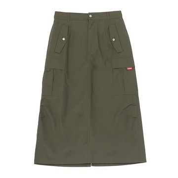 CHUMS Ripstop Cargo Skirt 女 工裝長裙 卡其綠 CH181386M022