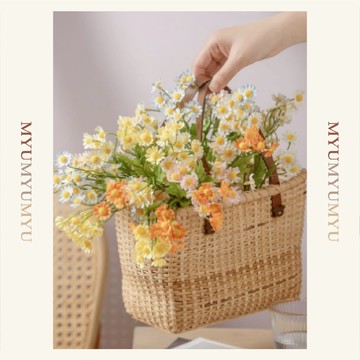 隔日到貨｜仿真小雛菊花束 假花束 塑膠永生花 裝飾花擺件 婚禮布置桌面居家花藝｜MYUMYU 沐慕家居 台灣