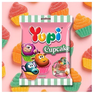 印尼 Yupi 呦皮~動物杯子蛋糕造型軟糖(56g)