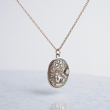 金色首字母吊墜 [P038K10]