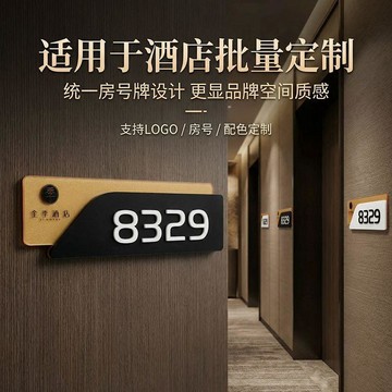 🔥臺灣出貨🔥酒店房號牌定製 民宿門牌號碼牌 包廂門牌 亞克力數字門牌