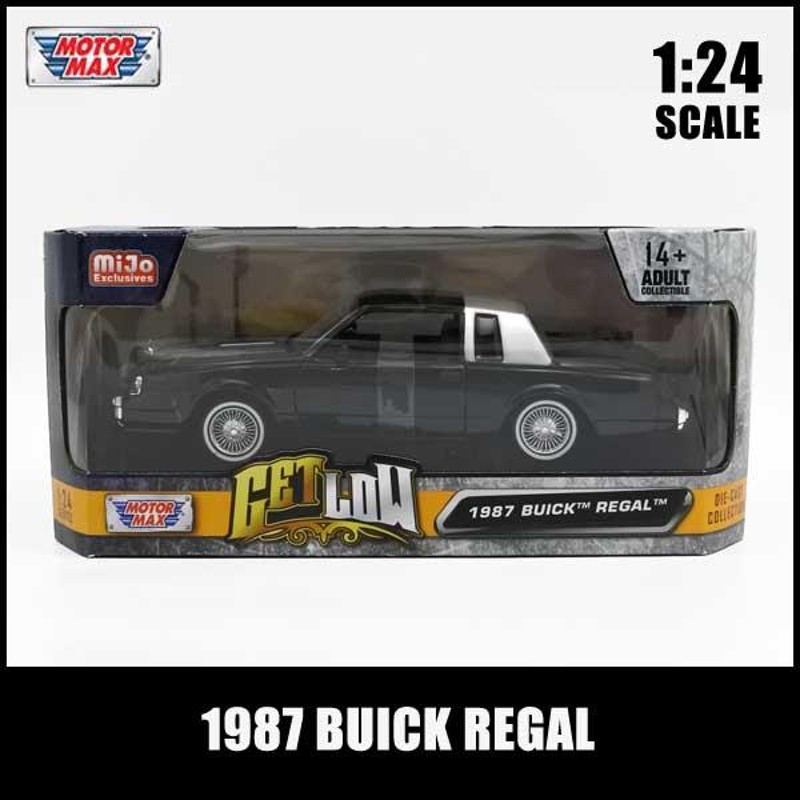 1/24 箱入り ミニカー 1987 BUICK REGAL GET LOW ブラック ビュイック